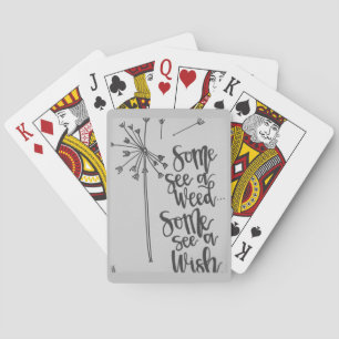 Dandelion inspiration playing cards