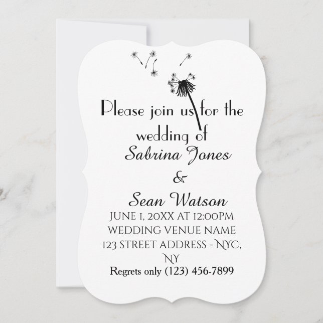 Dandelion Invitation (Front)