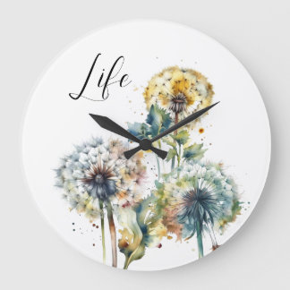 Dandelion Life Large Clock