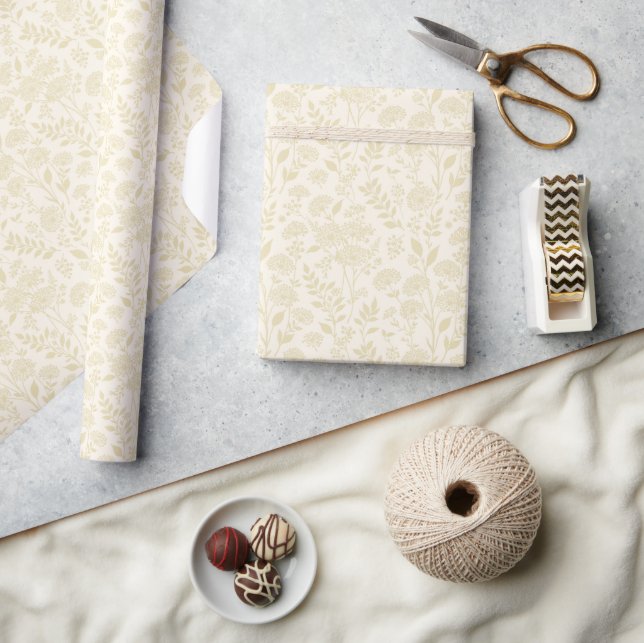 Dandelion Meadow Golden Wheat - Neutral Wrapping Paper (Crafts)