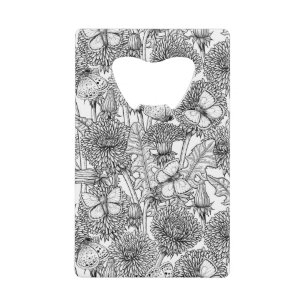 Dandelion meadow in black and white