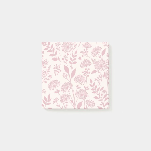 Dandelion Meadow Muted Rose - Neutral Post-it Notes (Front)