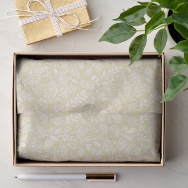 Dandelion Meadow Neutral - Golden Wheat Tissue Paper (Gift)
