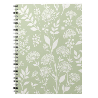 Dandelion Meadow Neutral - Soft Olive Notebook