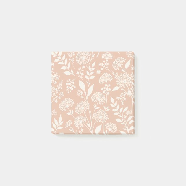 Dandelion Meadow Neutral - Warm Apricot Post-it Notes (Front)