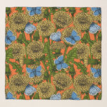 Dandelion medow scarf<br><div class="desc">Vector seamless pattern with dandelions and common blue butterflies.</div>