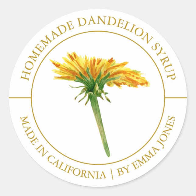 Dandelion Modern label (Front)