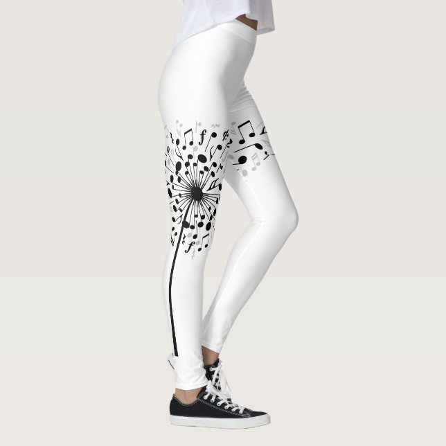 Dandelion Music Notes Leggings (Right)
