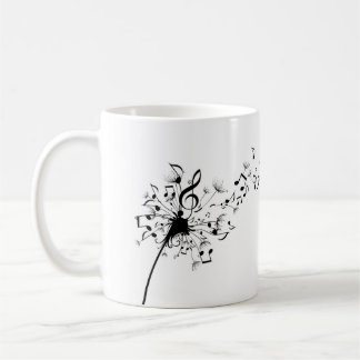 Dandelion Music Symbols Mug