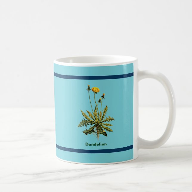 Dandelion On Blue Coffee Mug (Right)
