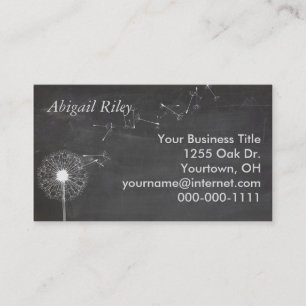 Dandelion on Chalkboard Business Card