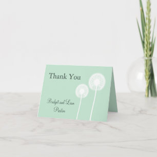 Dandelion on Mint Thank You Card