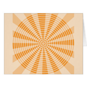 Dandelion, Orange Spiral, Boho Abstract Art