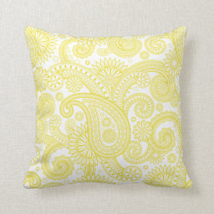 Dandelion Paisley Floral Swirl Cushion