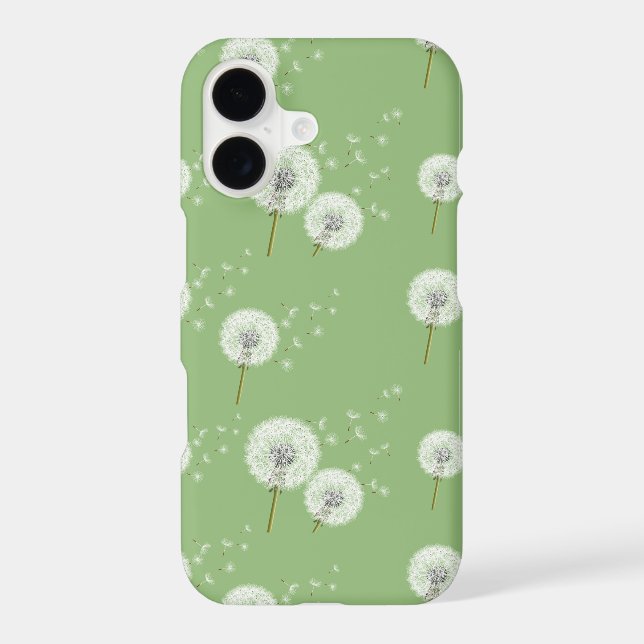 Dandelion Pattern on Green Background (Back)