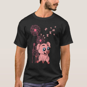 Dandelion Piglet Farm Animal  Farmer Cute Pig 1 T-Shirt