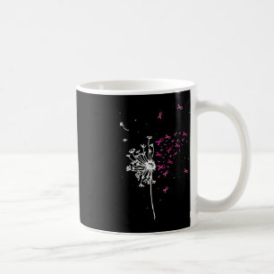 Dandelion Pink Ribbon Cool Breast Cancer Awareness Coffee Mug
