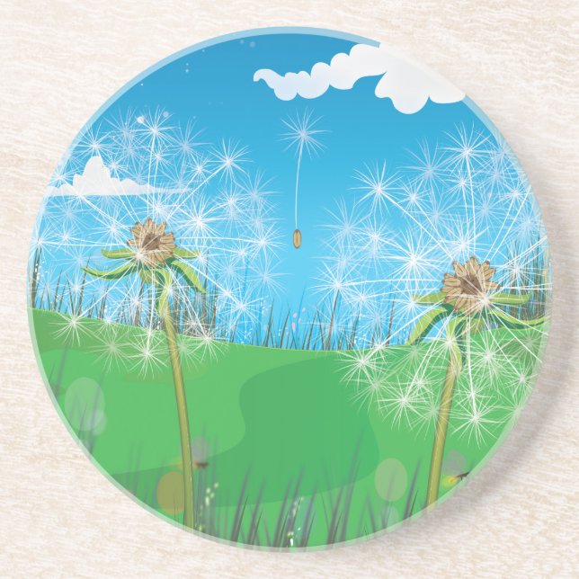 Dandelion plant coaster (Front)