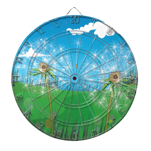 Dandelion plant dartboard (Front)