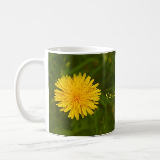 Dandelion Postcard Coffee Mug (Left)