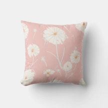 Dandelion Puff Accent Pillow Pink