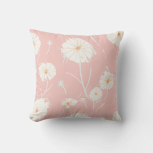 Dandelion Puff Accent Pillow Pink