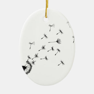 Dandelion puff in the wind ceramic tree decoration