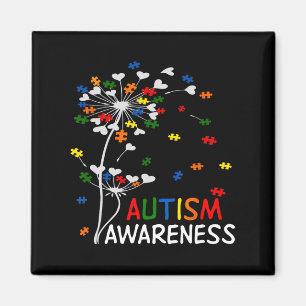 Dandelion Puzzle Piece Cool Autism Awareness Gift Magnet