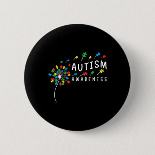 Dandelion Puzzle Piece Cool Autism Boys Girls Kids 6 Cm Round Badge