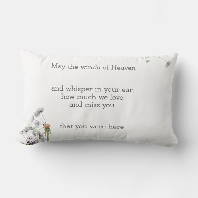 Dandelion Remembrance Lumbar Cushion (Front)