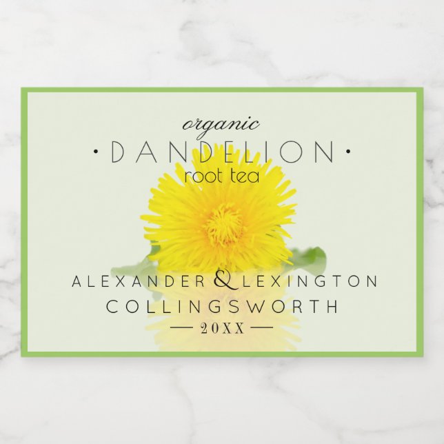 Dandelion Root Tea Homemade Food Label (Single Label)