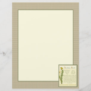 Dandelion Salad Notebook Paper