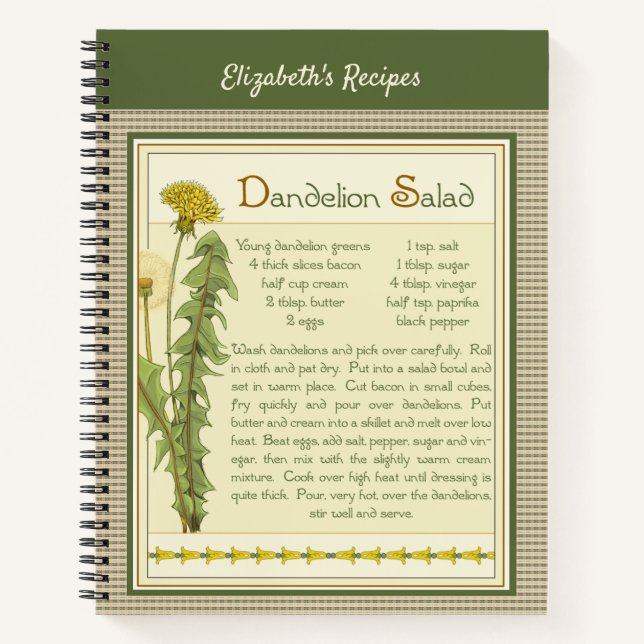 Dandelion Salad Recipe Book (Front)