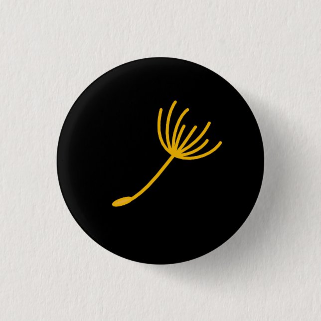 Dandelion seed 3 cm round badge (Front)
