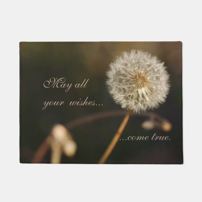 Dandelion Seed Head in Brown Tones Car  Doormat (Front)