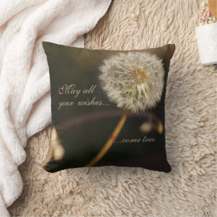 Dandelion Seed Head in Brown Tones  Cushion