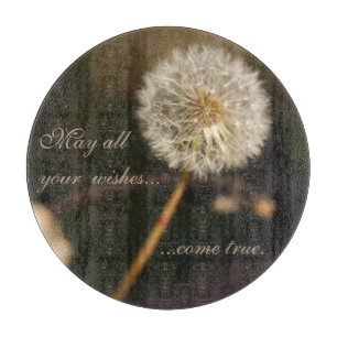 Dandelion Seed Head in Brown Tones Cutting Board