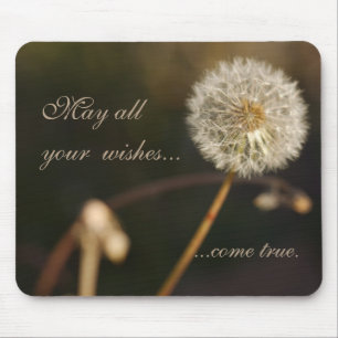 Dandelion Seed Head in Brown Tones Mouse Pad