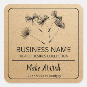 Dandelion Seed Labels