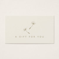 Dandelion Seed Rustic Botanical Logo Gift Card