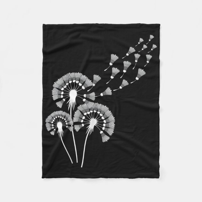 Dandelion Shuttle Shirt For Badminton Player _ Bad Fleece Blanket (Front)
