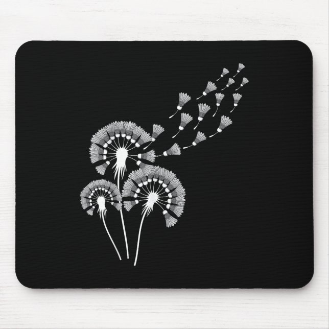 Dandelion Shuttle Shirt For Badminton Player _ Bad Mouse Pad (Front)