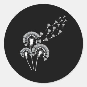 Dandelion Shuttle Shirt For Badminton Player Badmi Classic Round Sticker