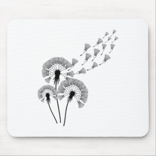 Dandelion Shuttle Shirt For Badminton Player Badmi Mouse Pad