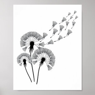 Dandelion Shuttle Shirt For Badminton Player Badmi Poster