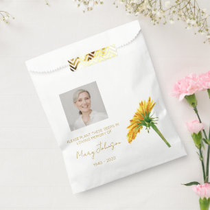 Dandelion   Simple Photo Funeral Seed Favour Bag