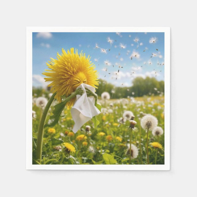 Dandelion Sneezing in Tissue Napkin (Front)
