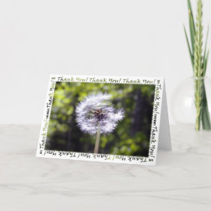 Dandelion Snow Thank You Card