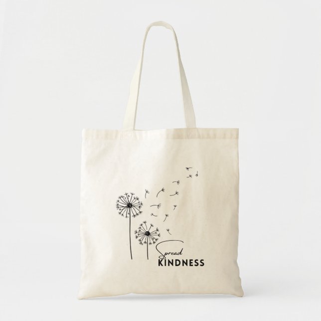 Dandelion Spread Kindness Simple Tote Bag (Front)