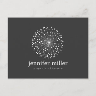 DANDELION STARBURST LOGO in WHITE Customisable Postcard